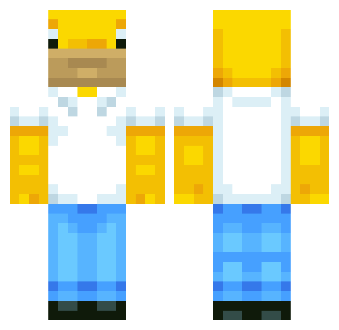 eczo_darin Minecraft skin, front and back view
