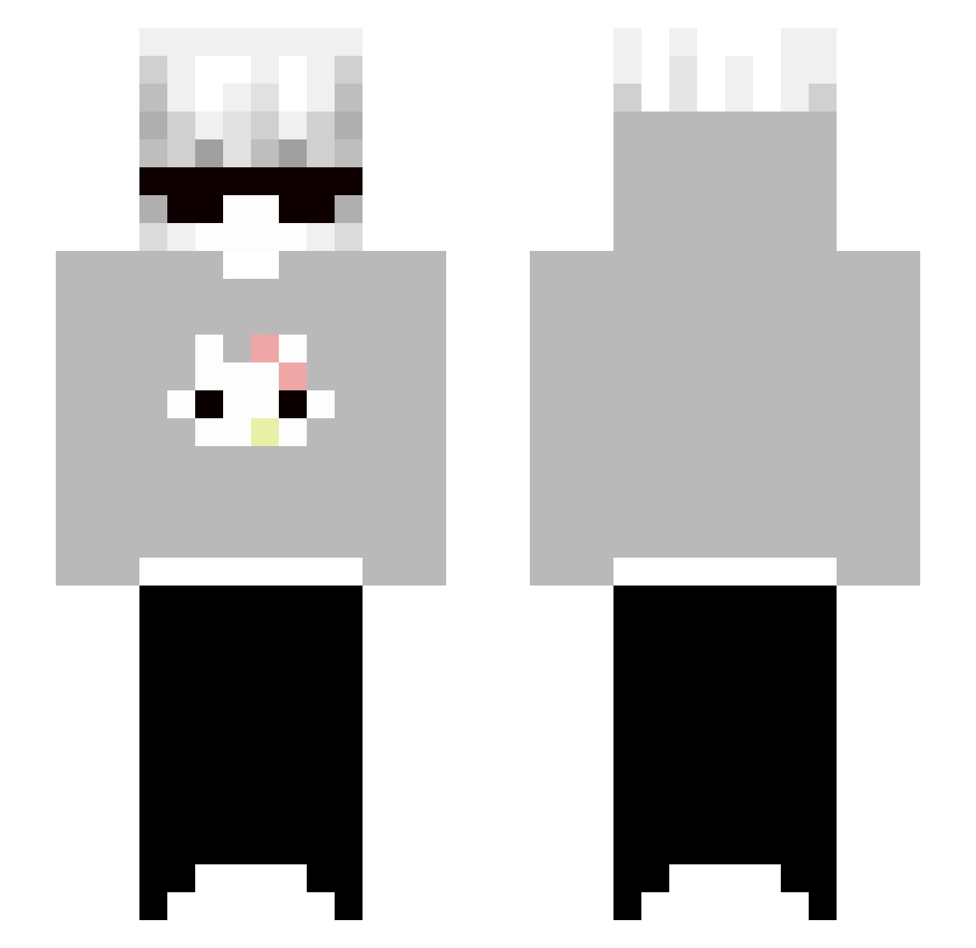 RohitisLive Minecraft skin, front and back view
