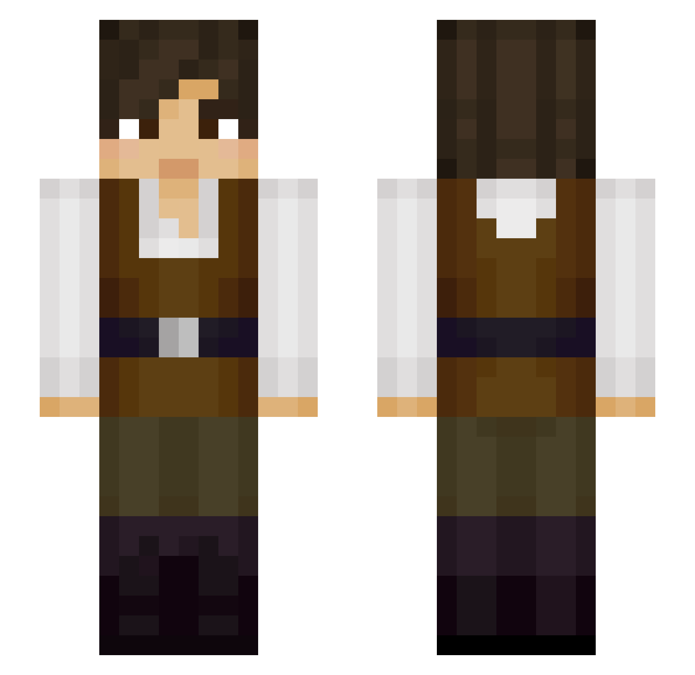 reaubeaut5617 Minecraft skin, front and back view