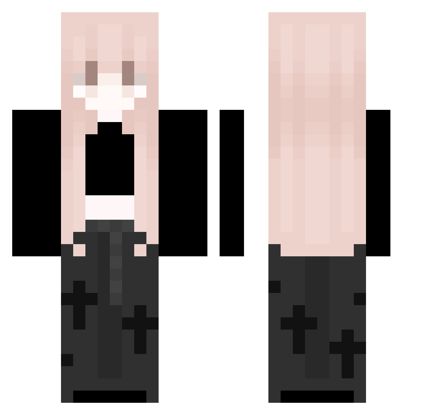 Vipered Minecraft skin, front and back view