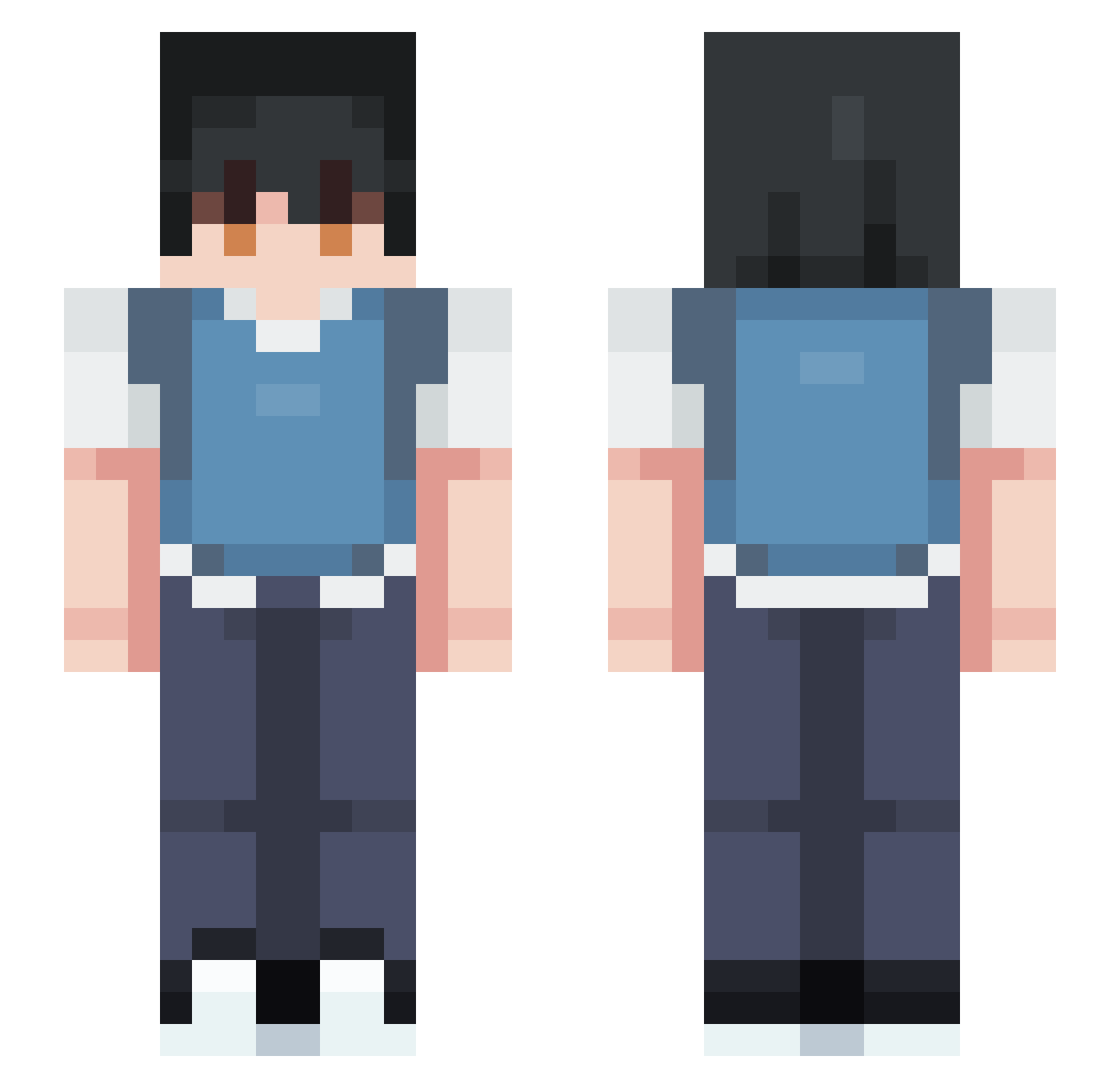 m1cr0n Minecraft skin, front and back view