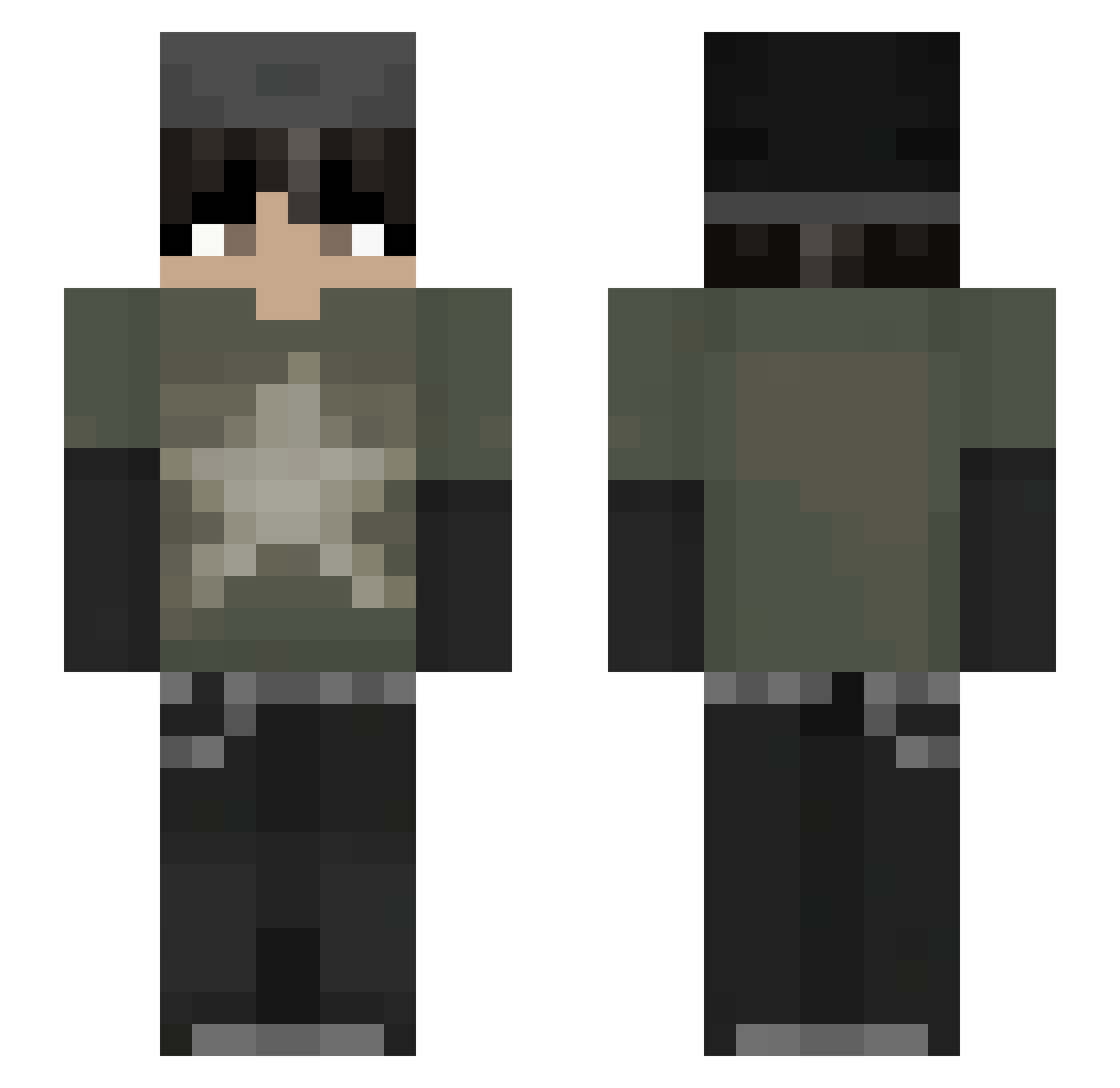 qDavide Minecraft skin, front and back view