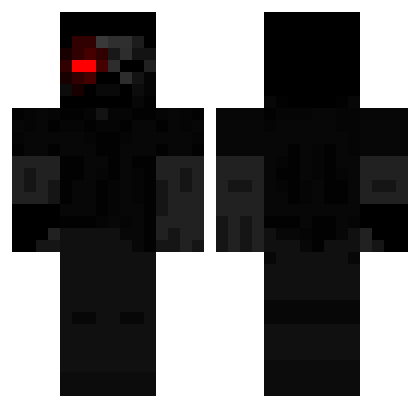 Mosa1x Minecraft skin, front and back view