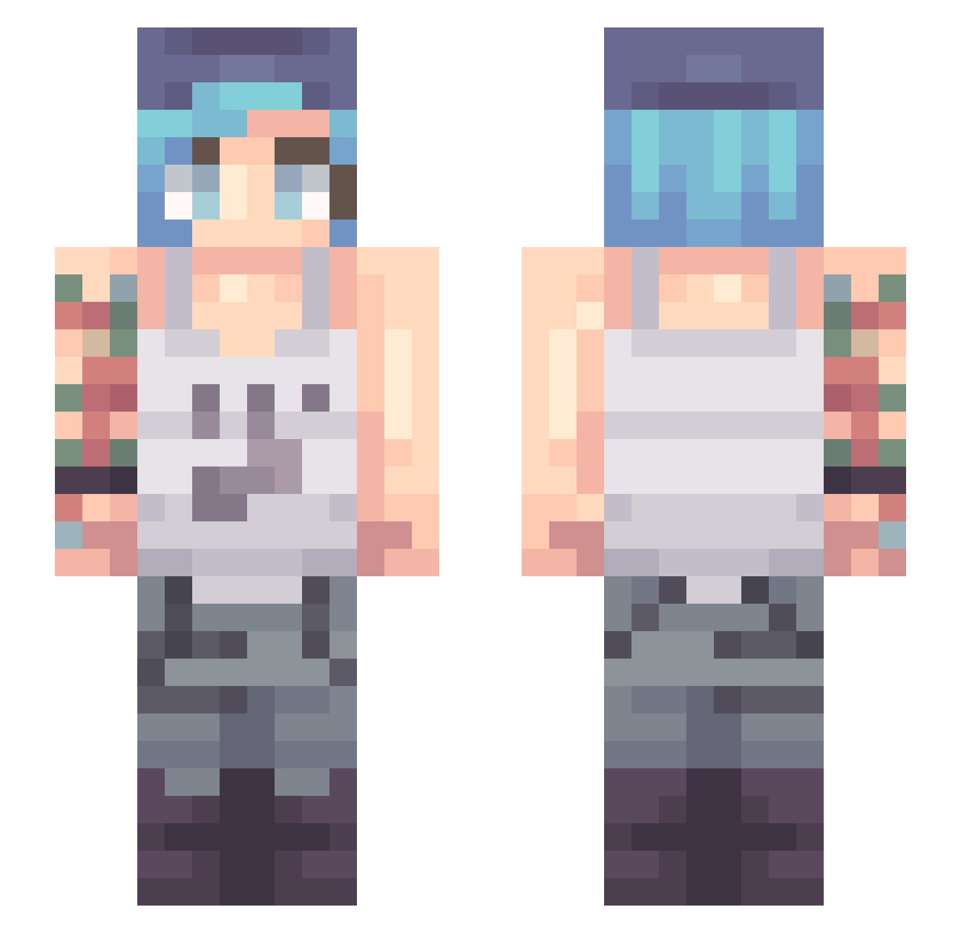 Give_Me_Coffee Minecraft skin, front and back view