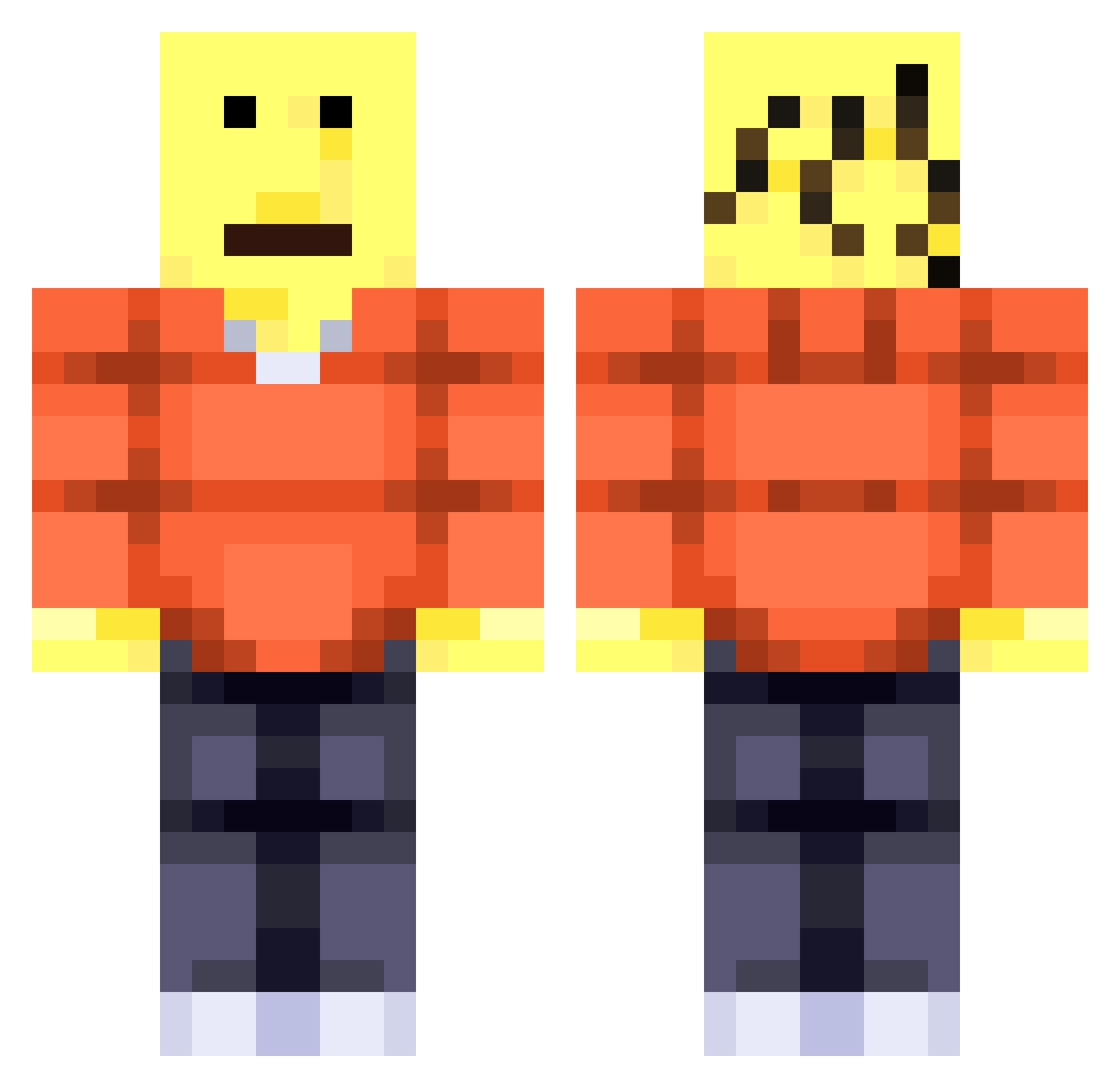 p0tr__ Minecraft skin, front and back view