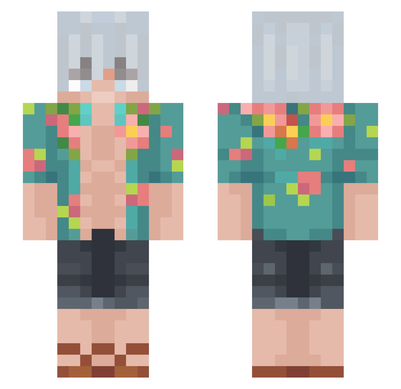 bboy_hitler Minecraft skin, front and back view