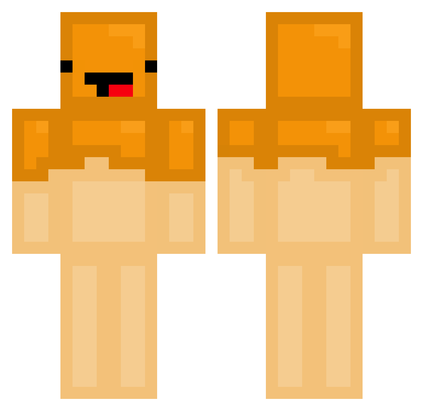 qxvh Minecraft skin, front and back view
