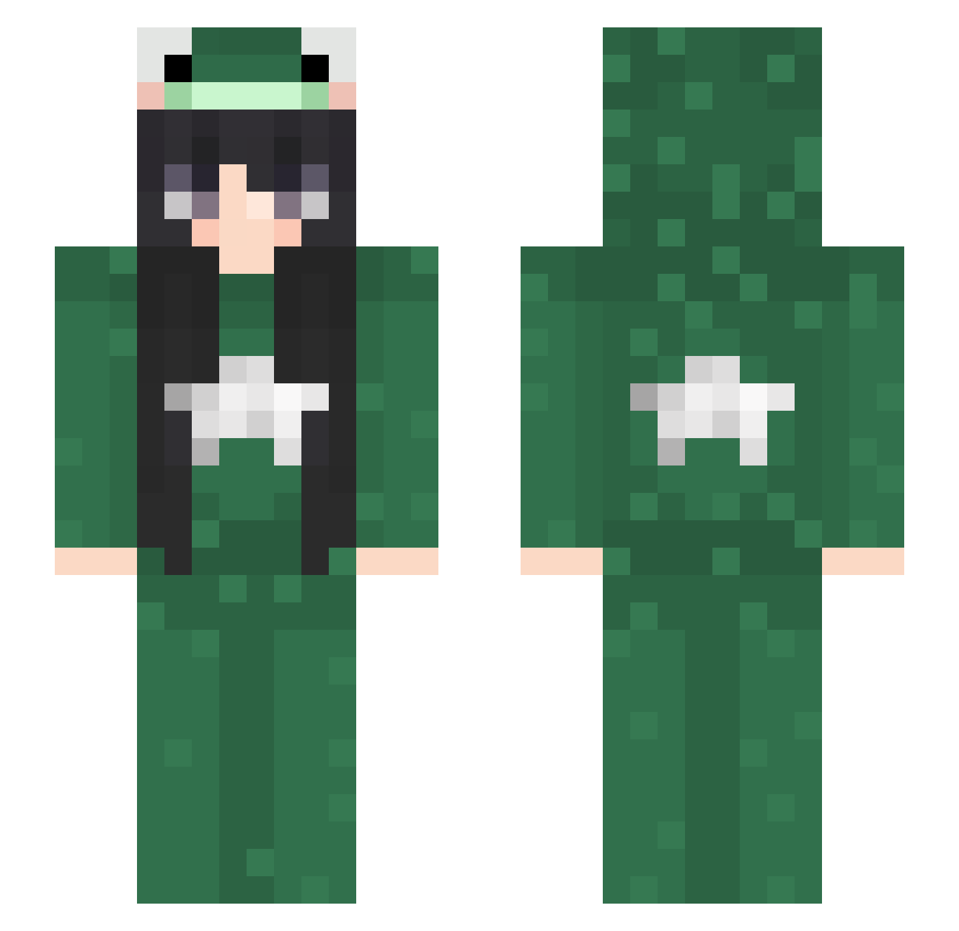 nahmiee Minecraft skin, front and back view