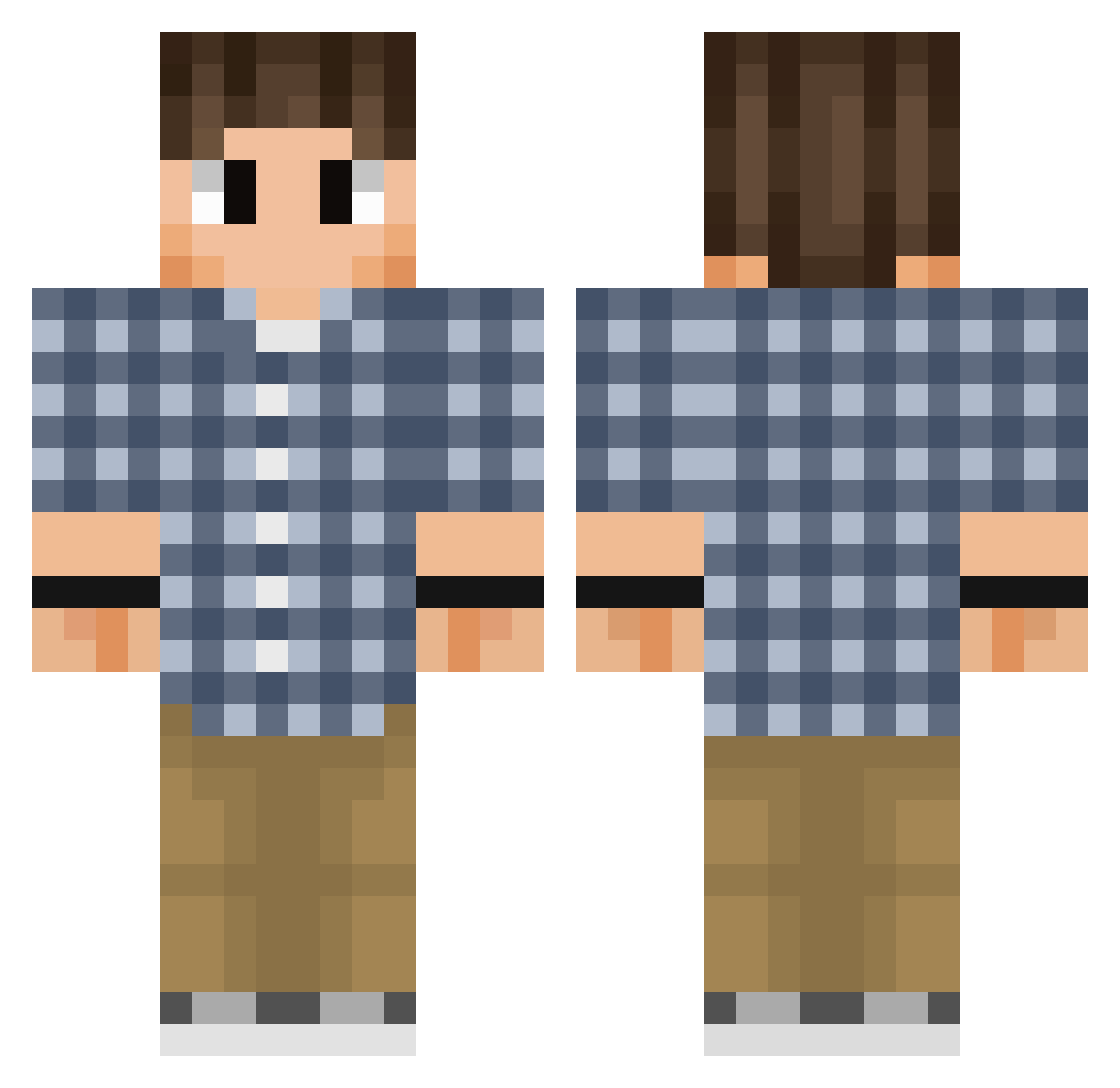 SimonGamer96 Minecraft skin, front and back view