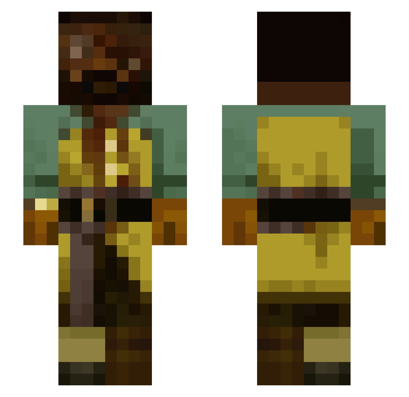 memeskill Minecraft skin, front and back view