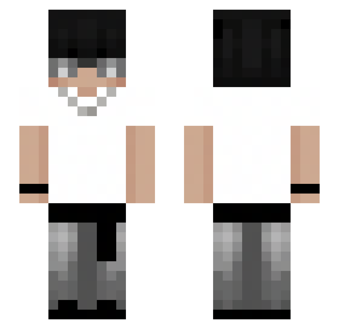 Zontyyy Minecraft skin, front and back view