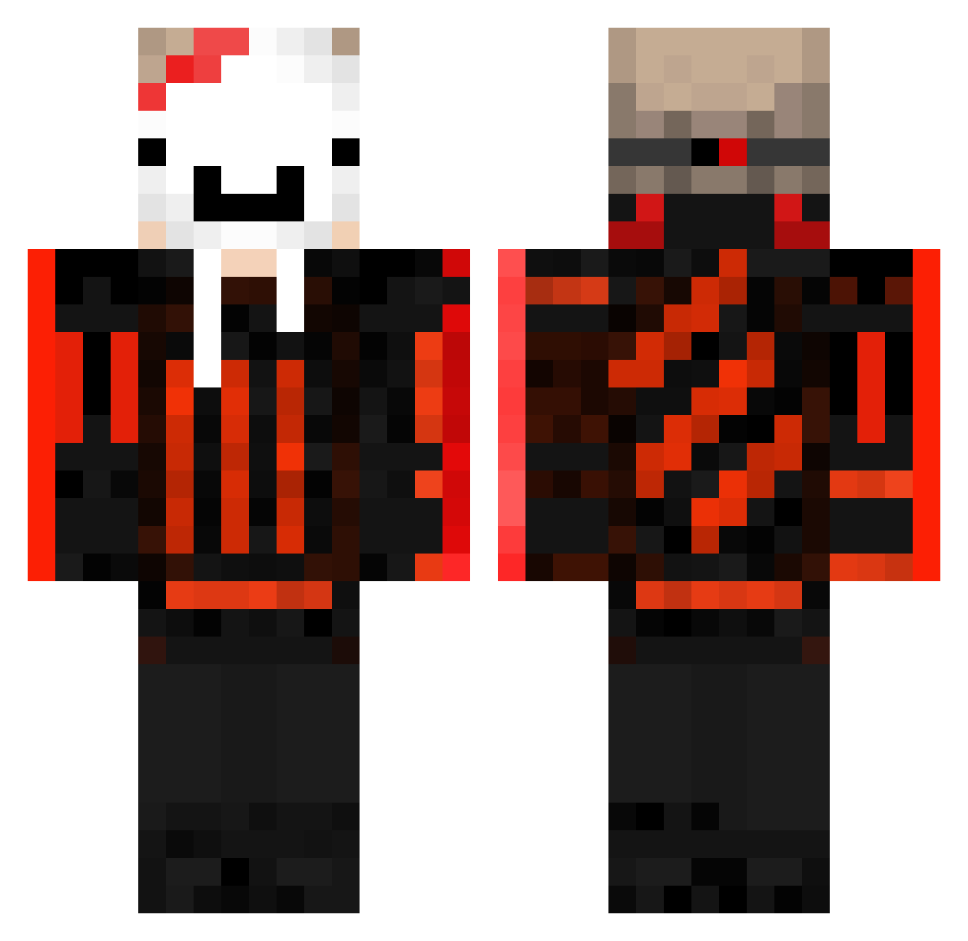 NexusNiner Minecraft skin, front and back view