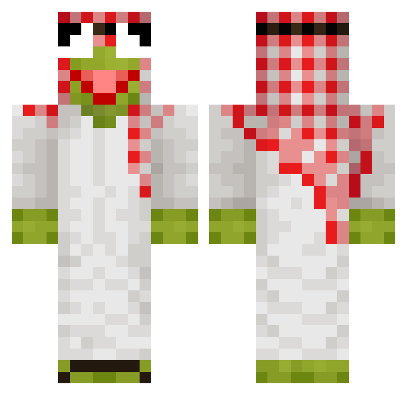 CaptainMcLovin15 Minecraft skin, front and back view