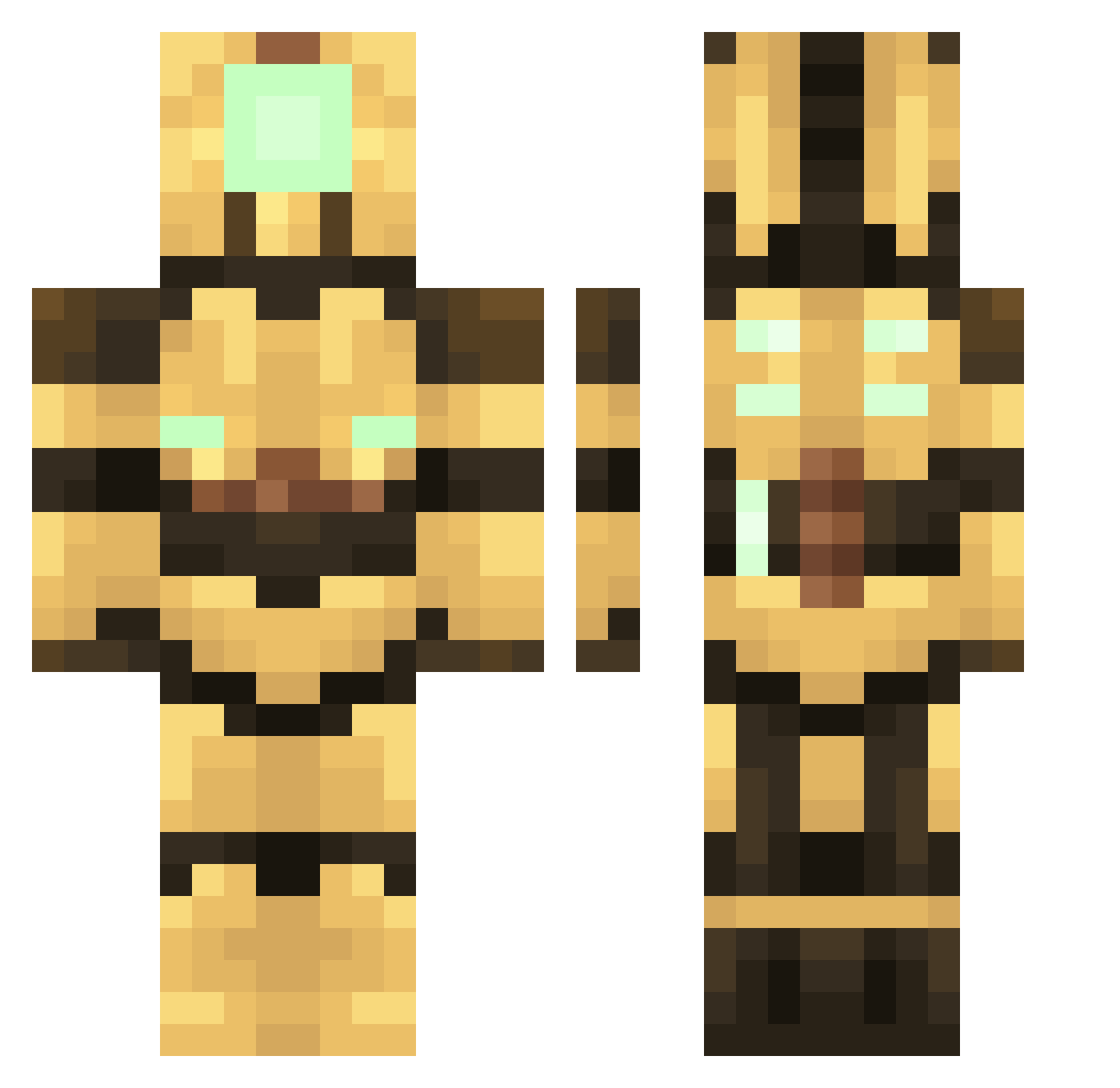 Xoriel Minecraft skin, front and back view