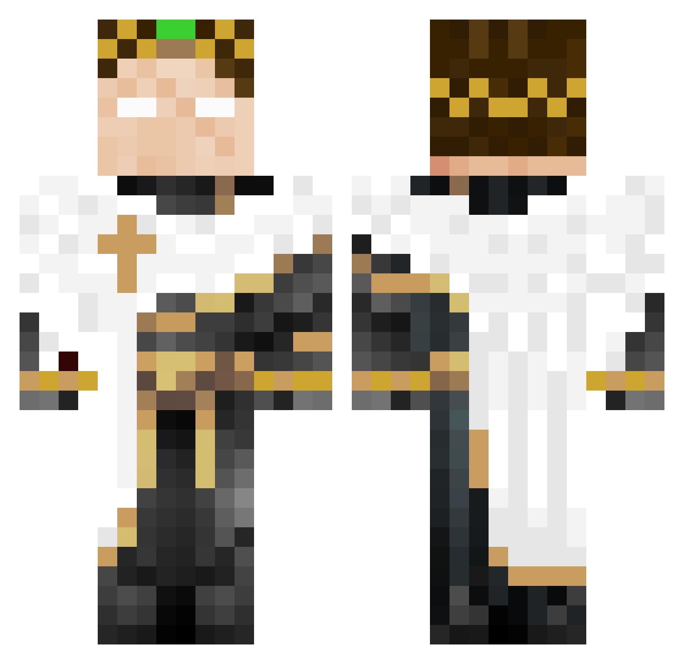 xRaKOx Minecraft skin, front and back view