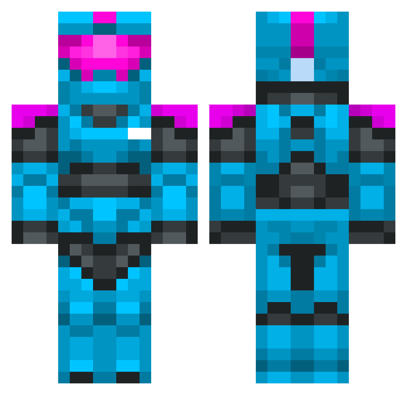 ChefJeph Minecraft skin, front and back view