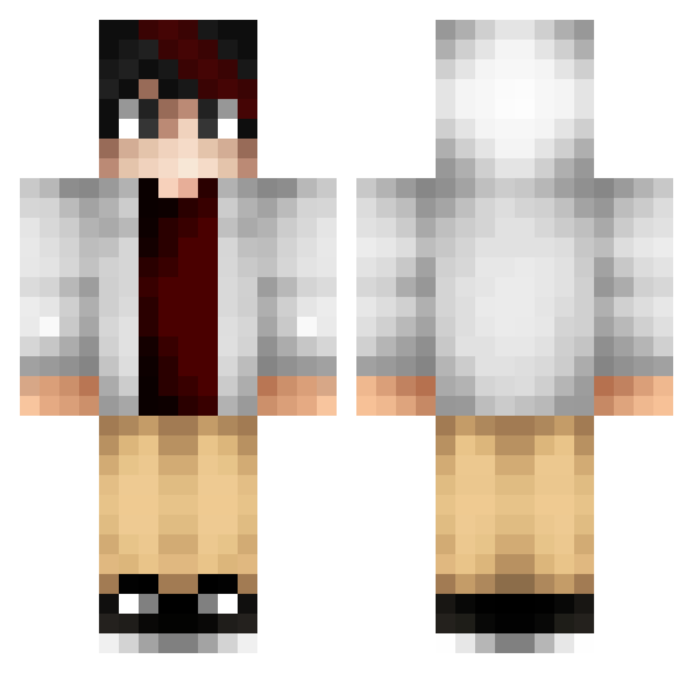 llilazbb Minecraft skin, front and back view