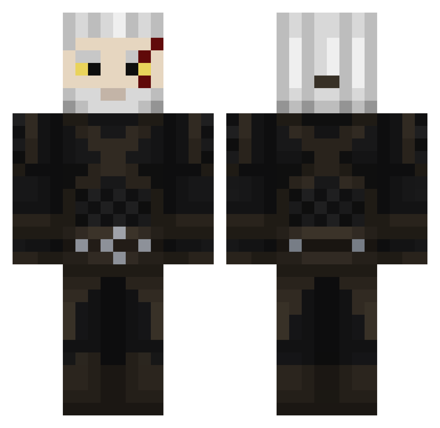 xMandalorianx Minecraft skin, front and back view