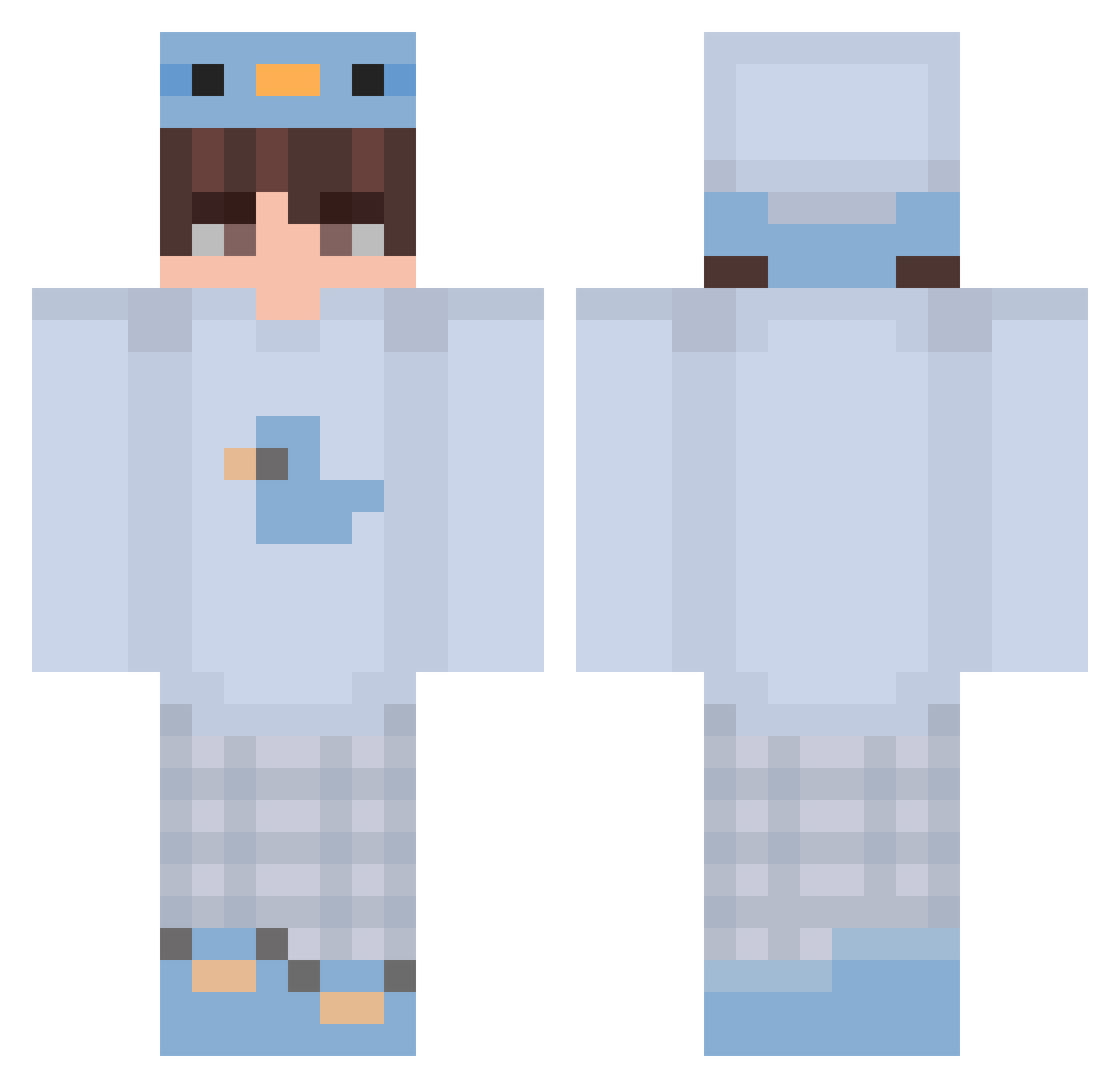 WeshBrudiiii Minecraft skin, front and back view