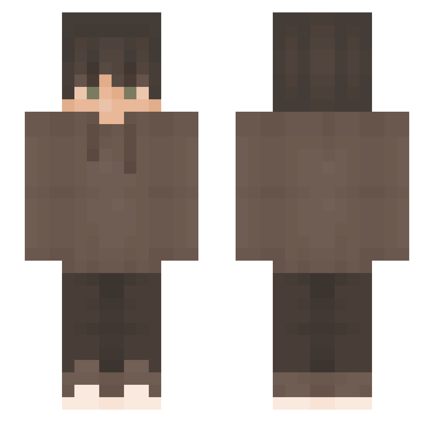 sayyleo Minecraft skin, front and back view