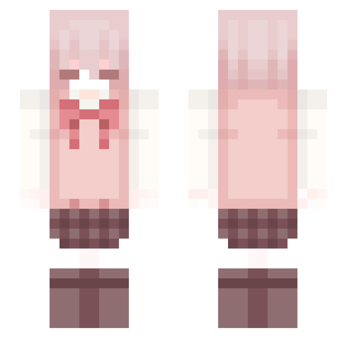 Shiny415 Minecraft skin, front and back view