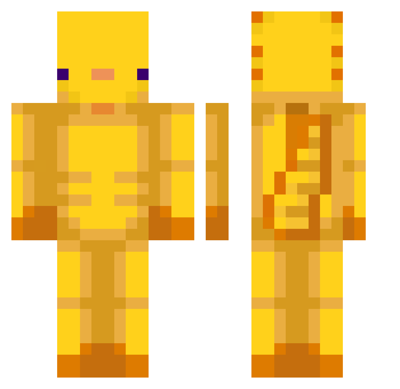 stenkrosse Minecraft skin, front and back view