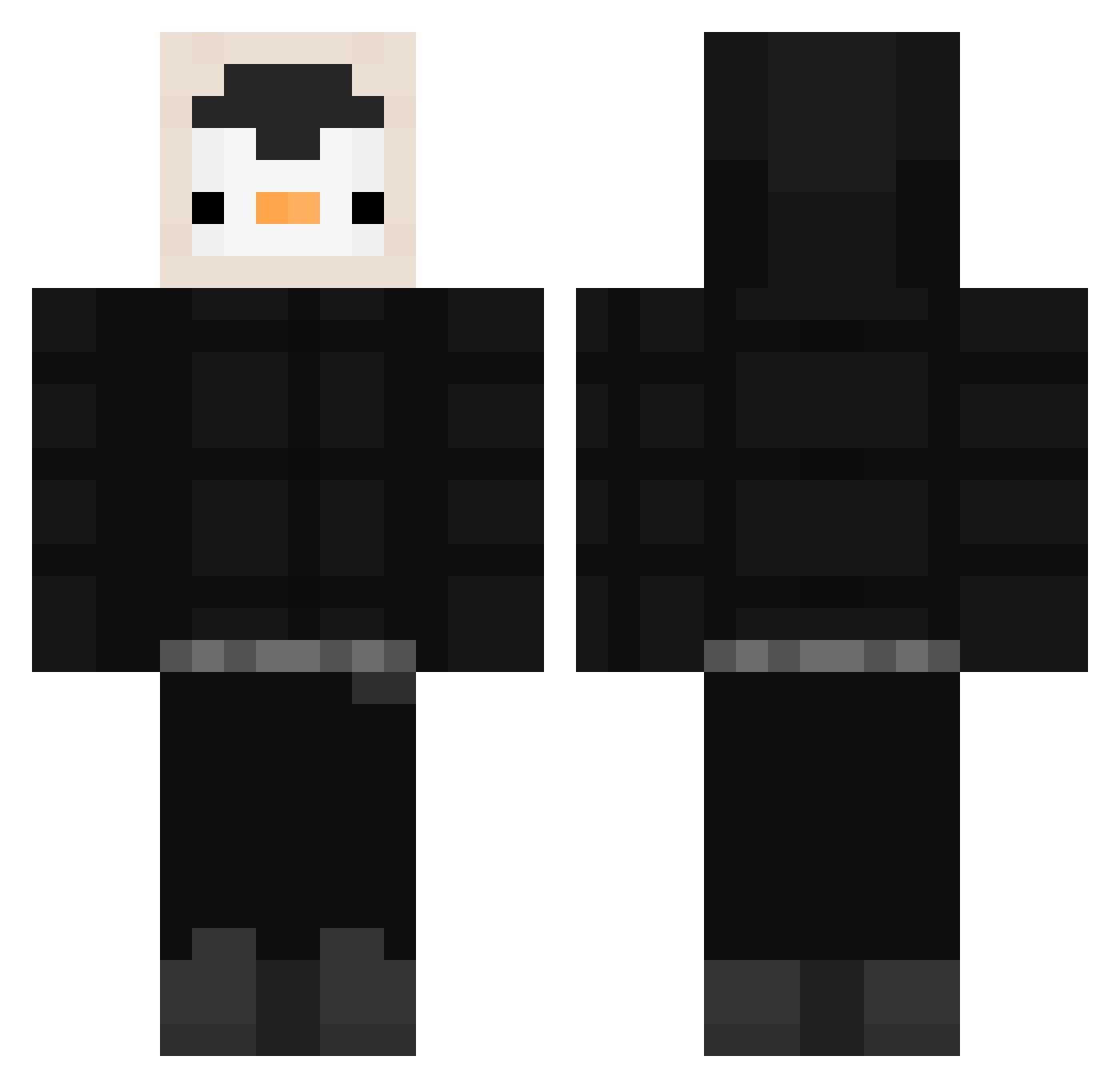 jarkgxp Minecraft skin, front and back view