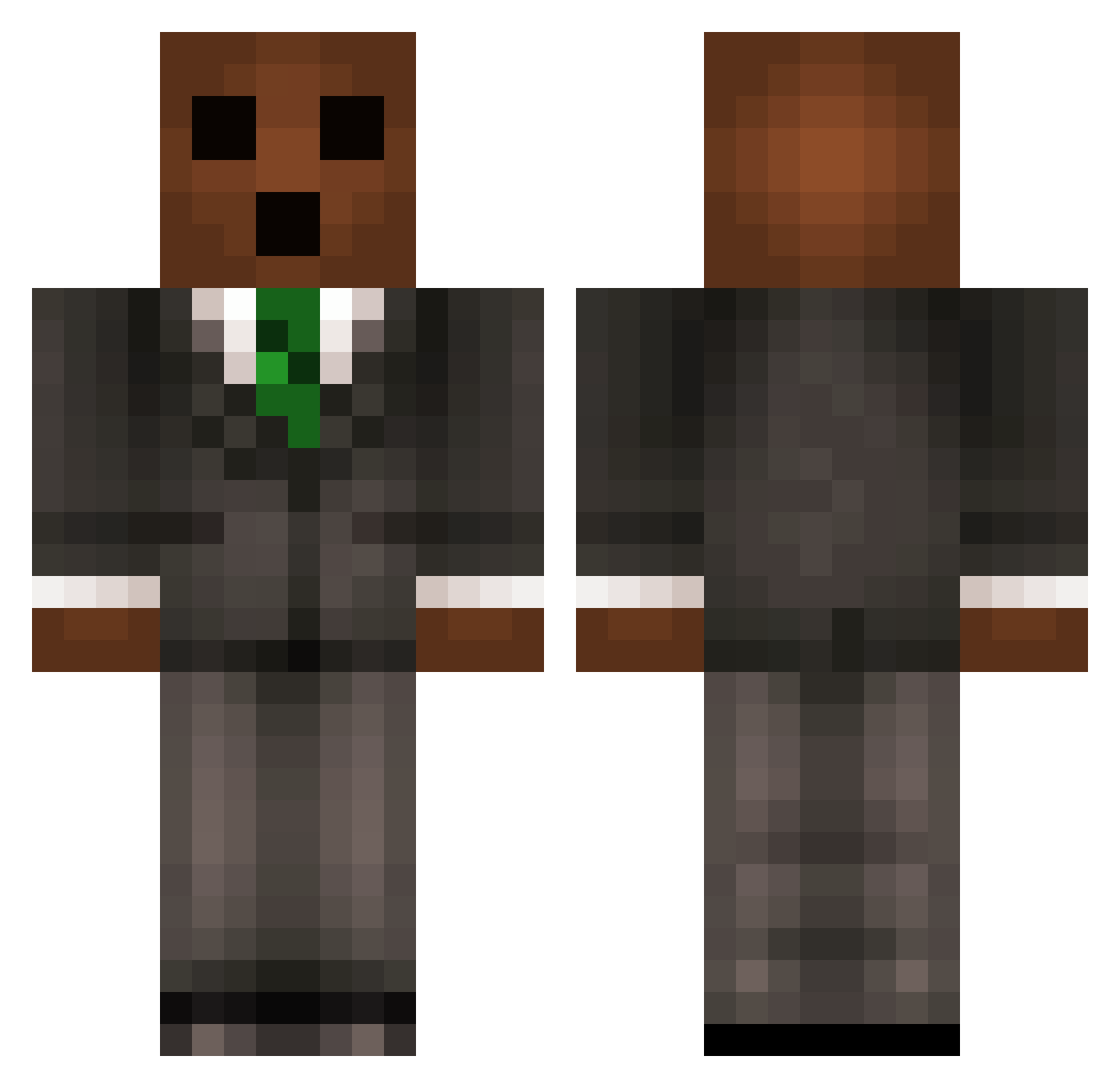 TMR_Aucostic Minecraft skin, front and back view