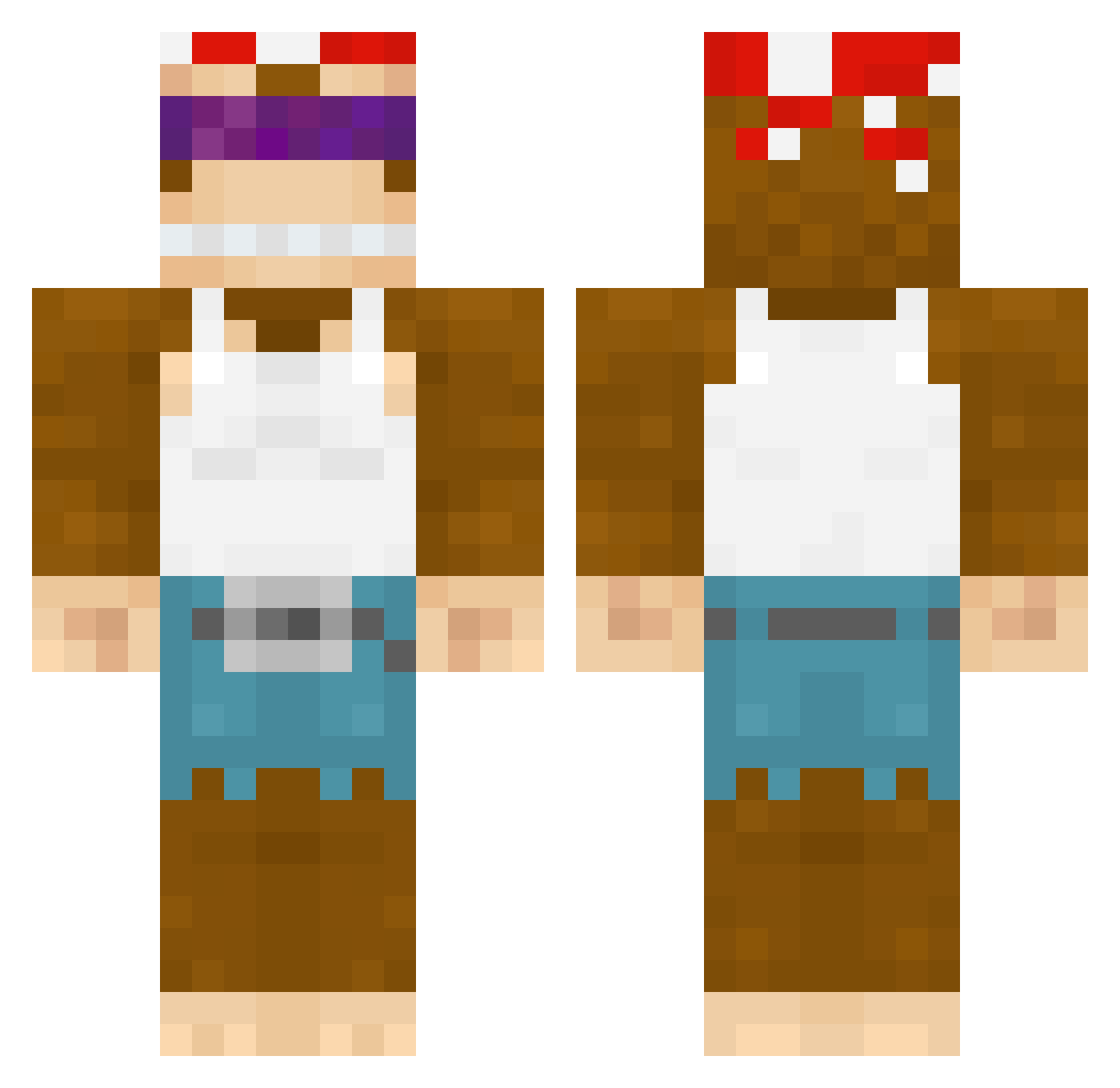 villaincarti Minecraft skin, front and back view