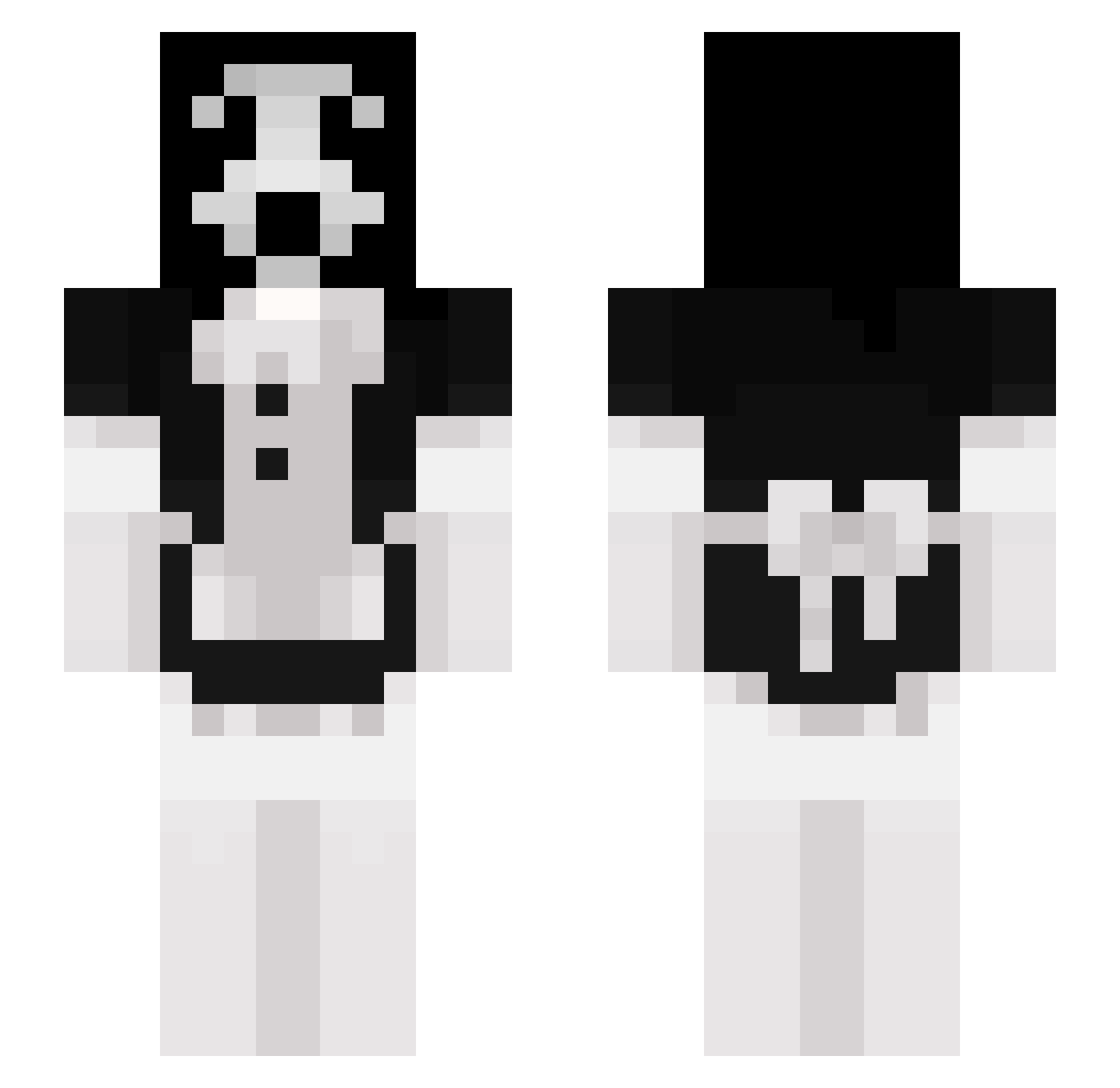 Waazaaaahp Minecraft skin, front and back view
