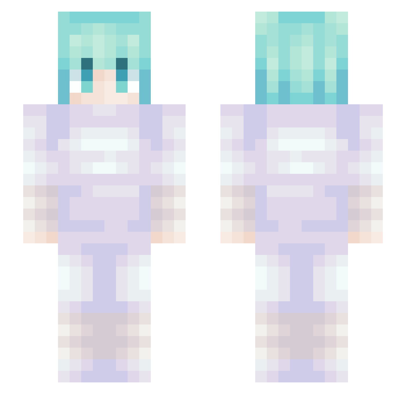 Raysen_1337 Minecraft skin, front and back view