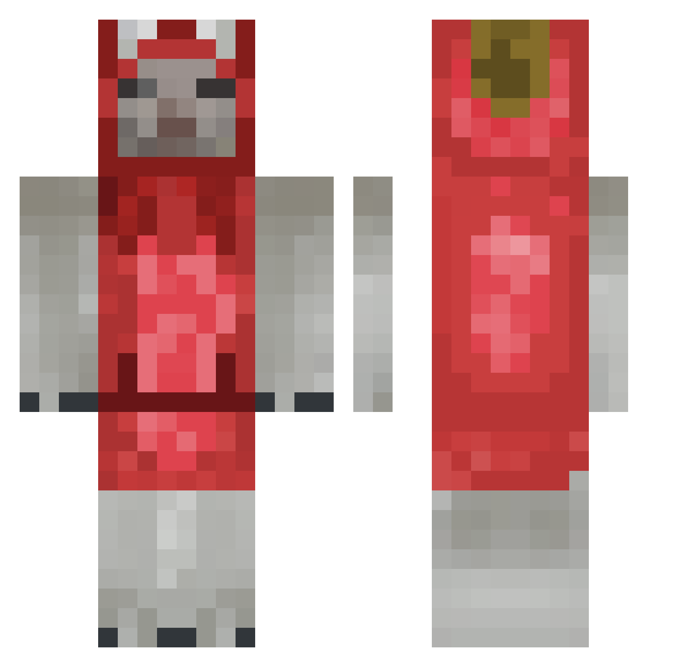 SokoliDS Minecraft skin, front and back view
