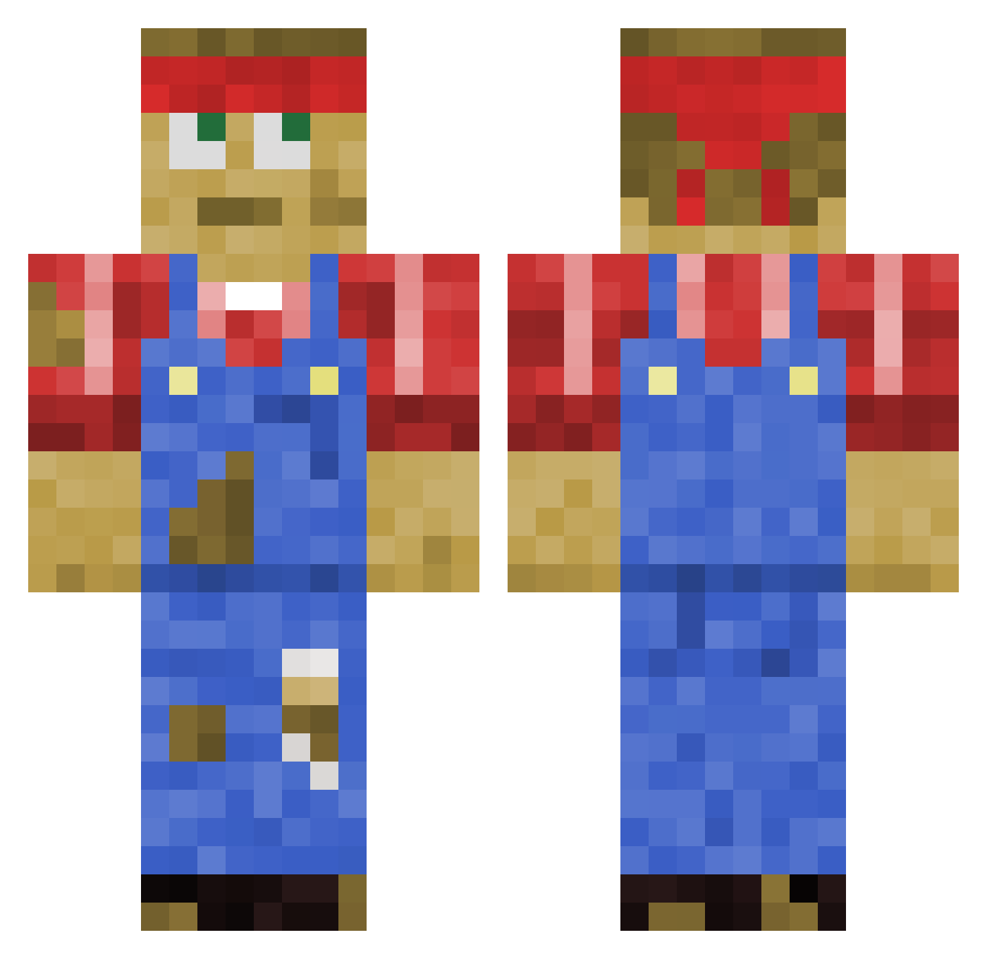 SyxGott57 Minecraft skin, front and back view