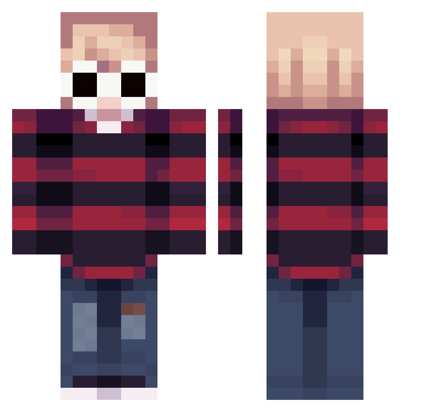 rladnd Minecraft skin, front and back view
