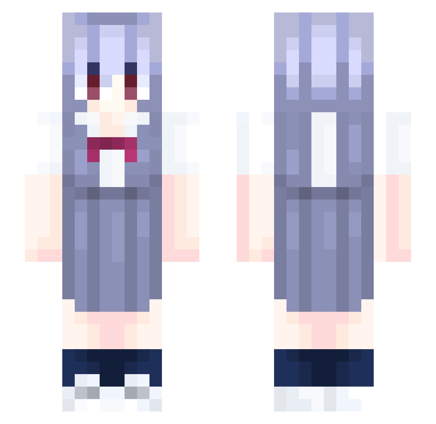 Cruzraider528 Minecraft skin, front and back view
