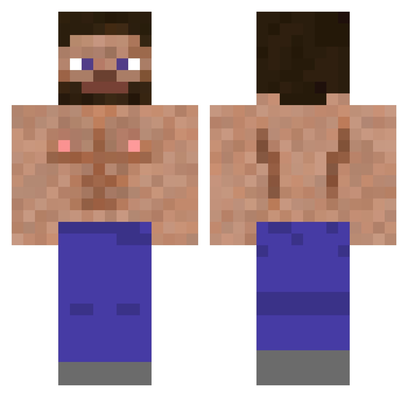 marcusaer Minecraft skin, front and back view