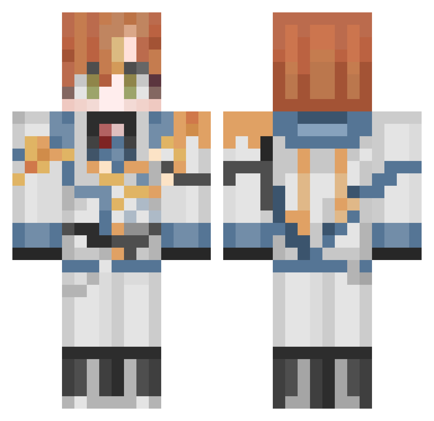 Ferreira_00 Minecraft skin, front and back view