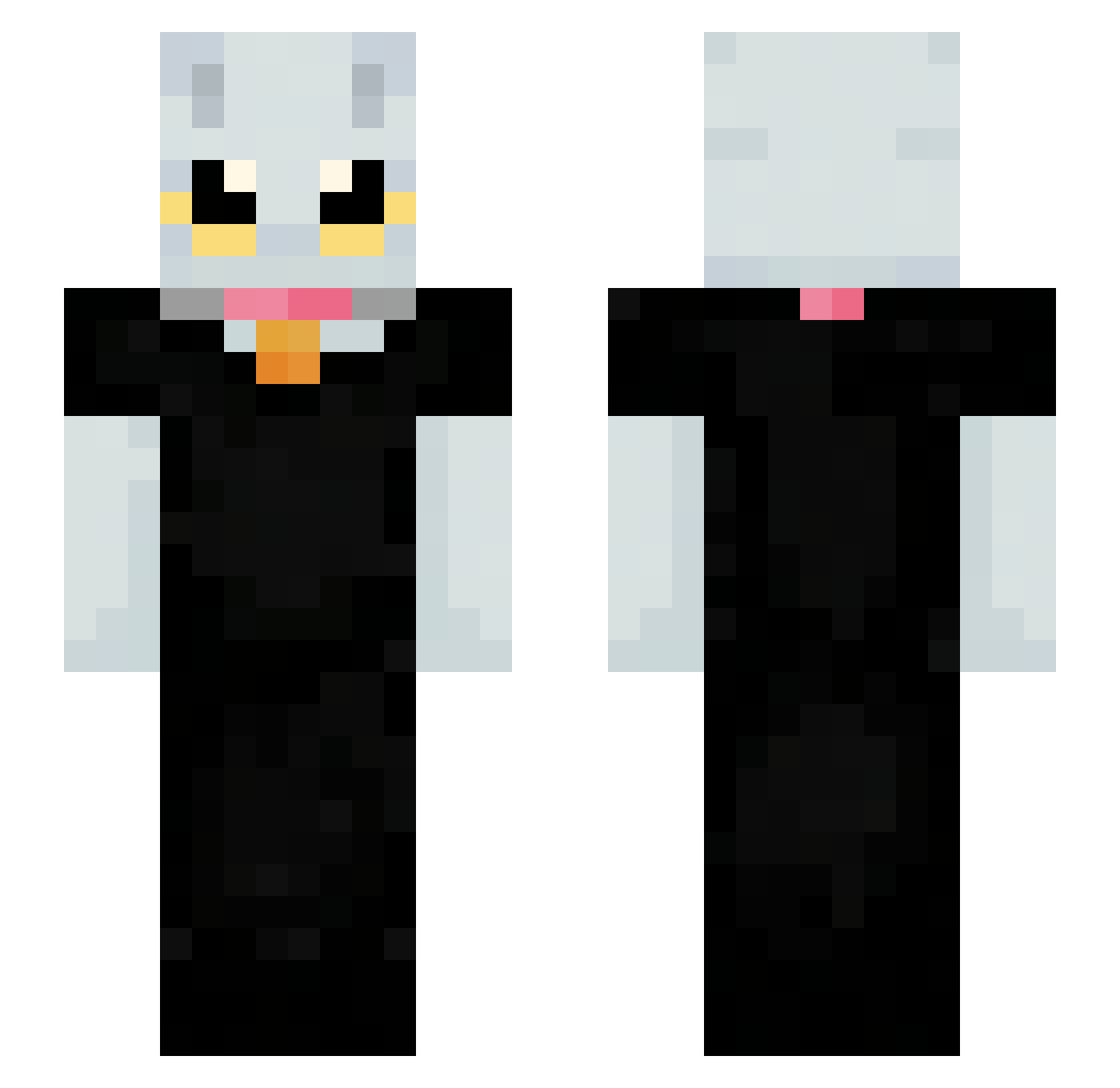 Yietro Minecraft skin, front and back view