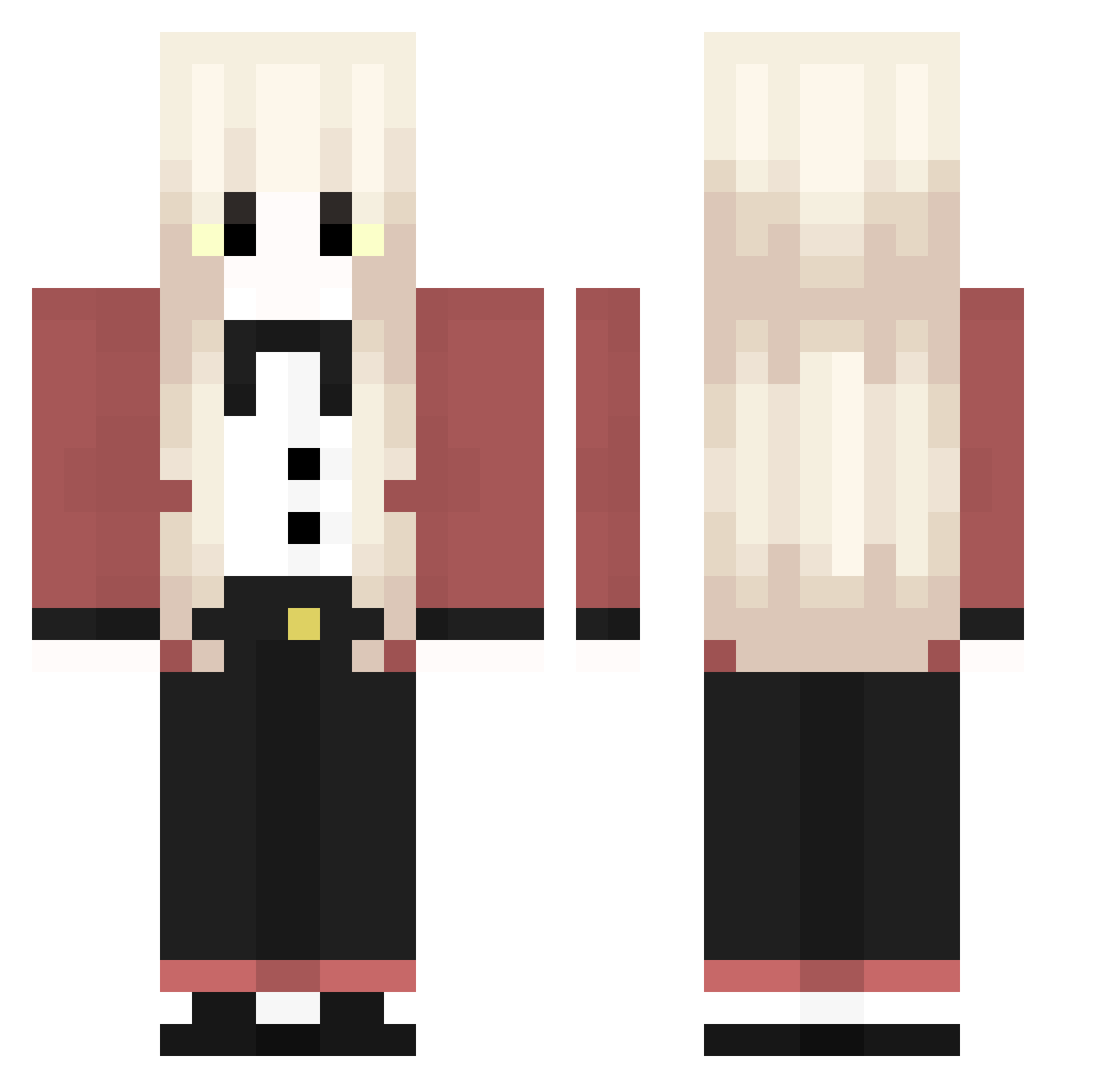 IoanaBrando Minecraft skin, front and back view