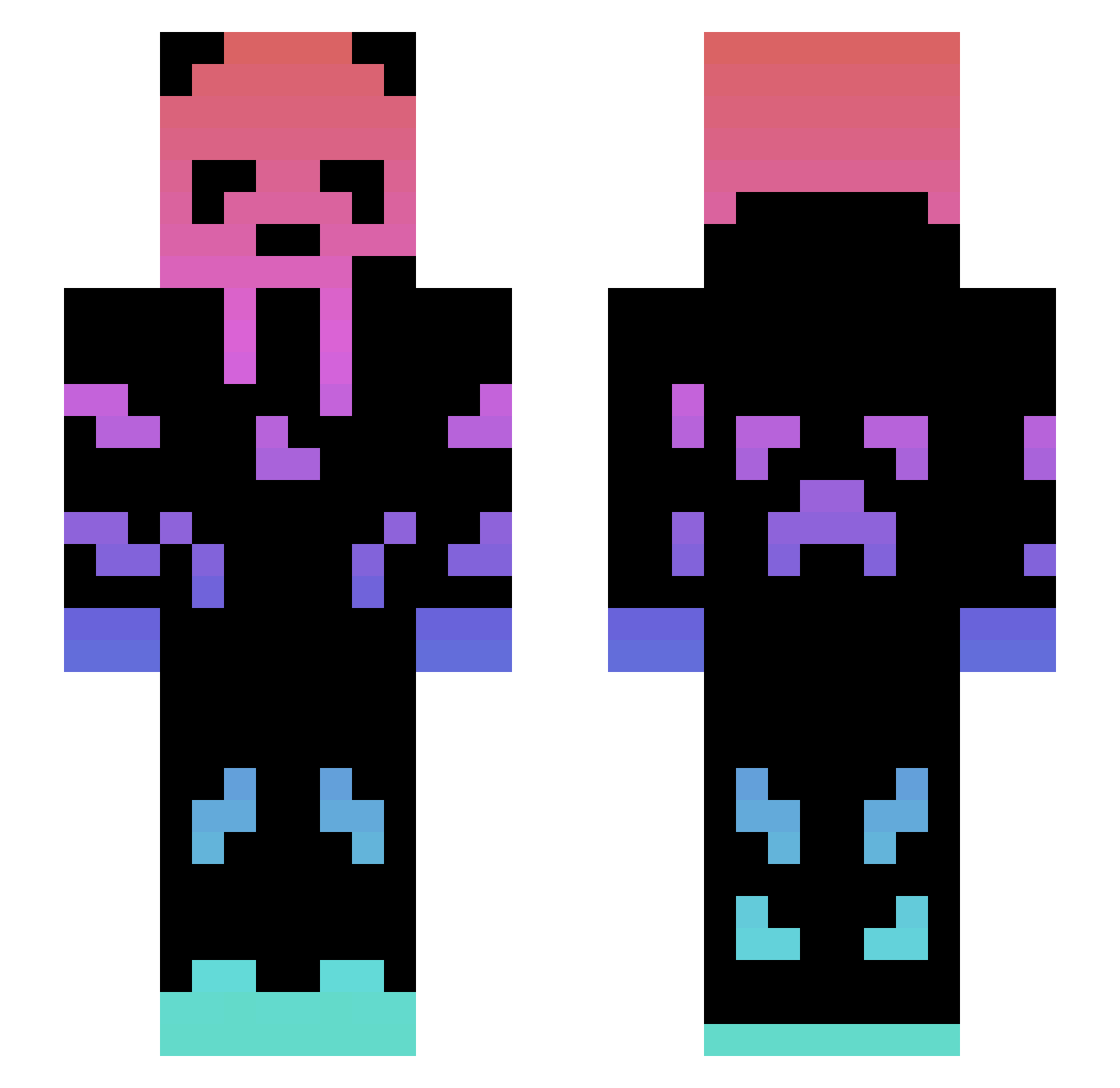 Stokkan Minecraft skin, front and back view