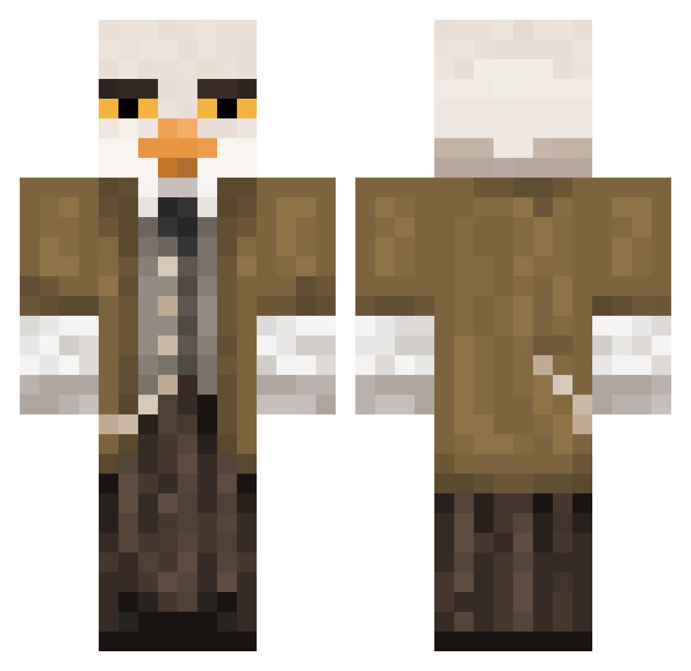 Jaguar0137 Minecraft skin, front and back view