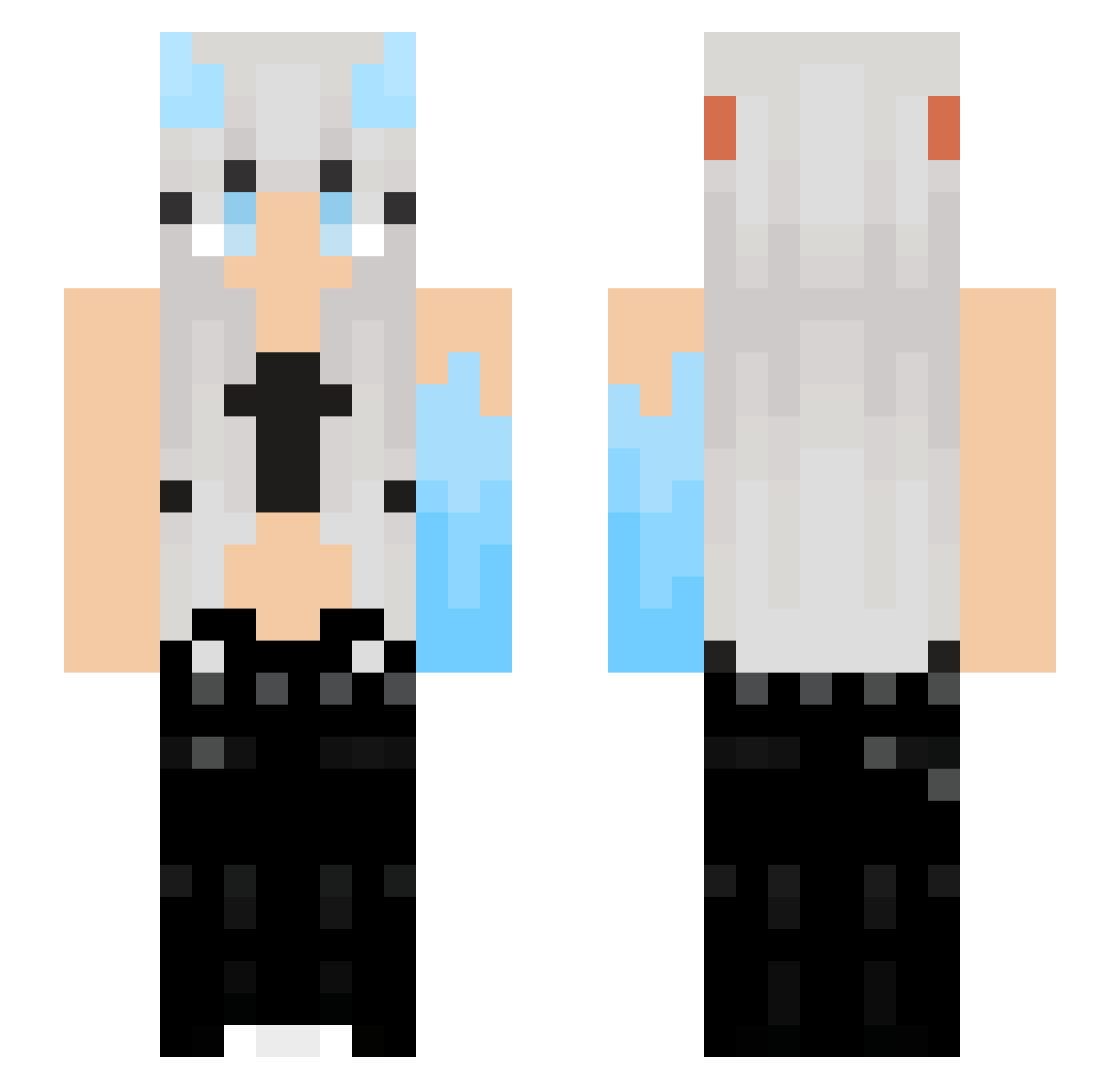 Snowyd_ Minecraft skin, front and back view
