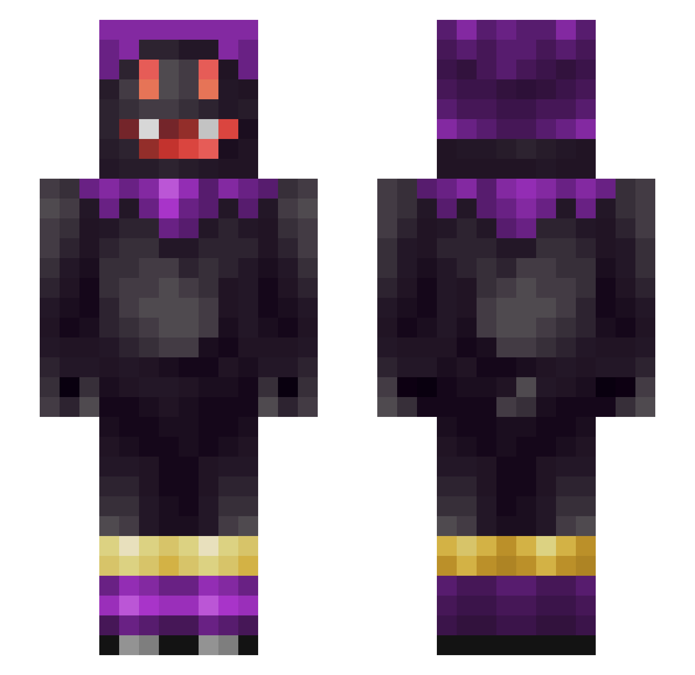 xLostIsles Minecraft skin, front and back view