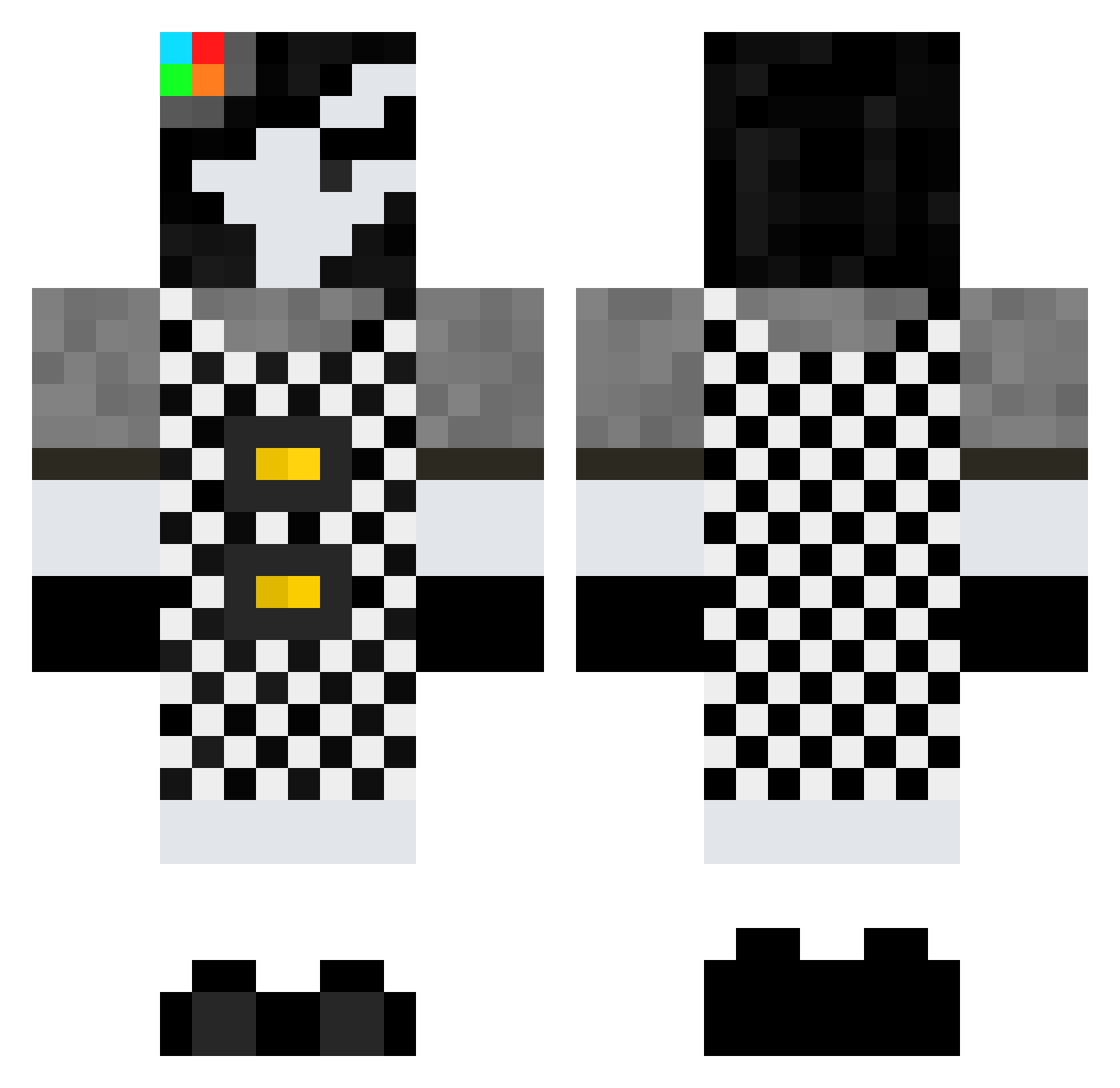 CAKEANDSPRINKLES Minecraft skin, front and back view