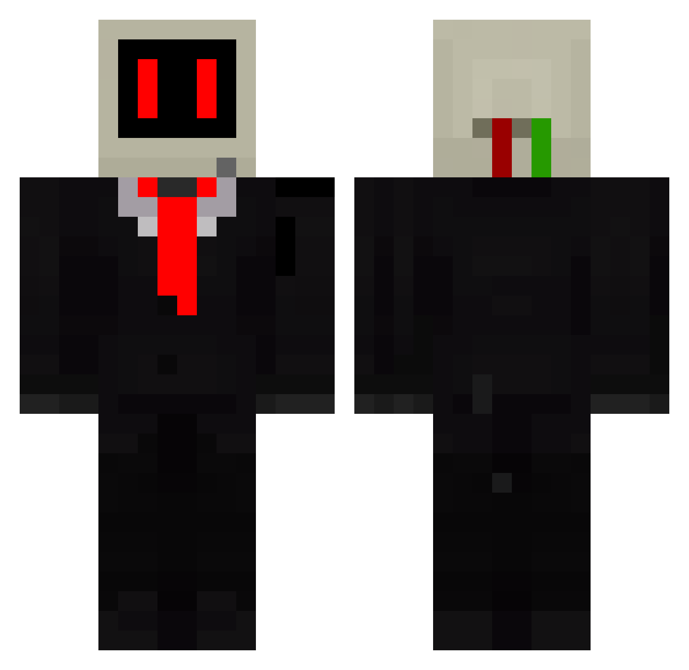 Tobleone143950 Minecraft skin, front and back view