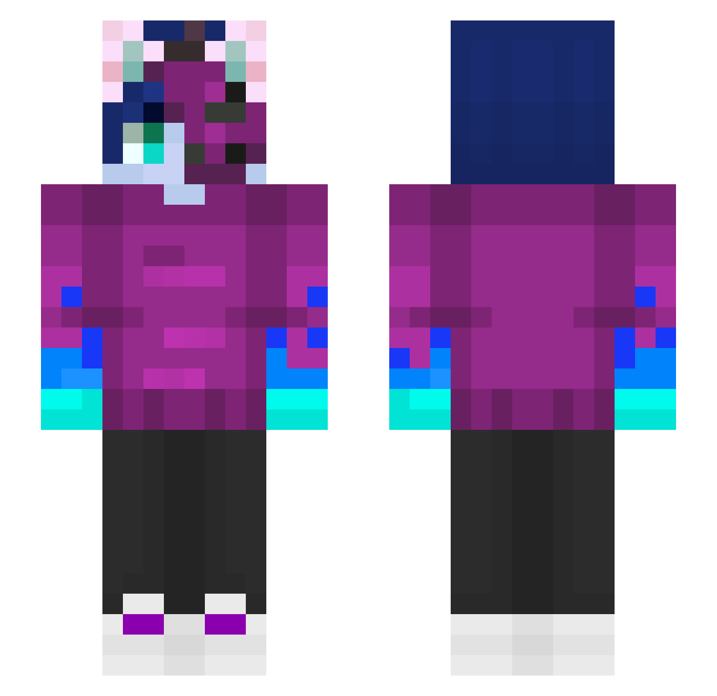 FBK_Marl1e Minecraft skin, front and back view