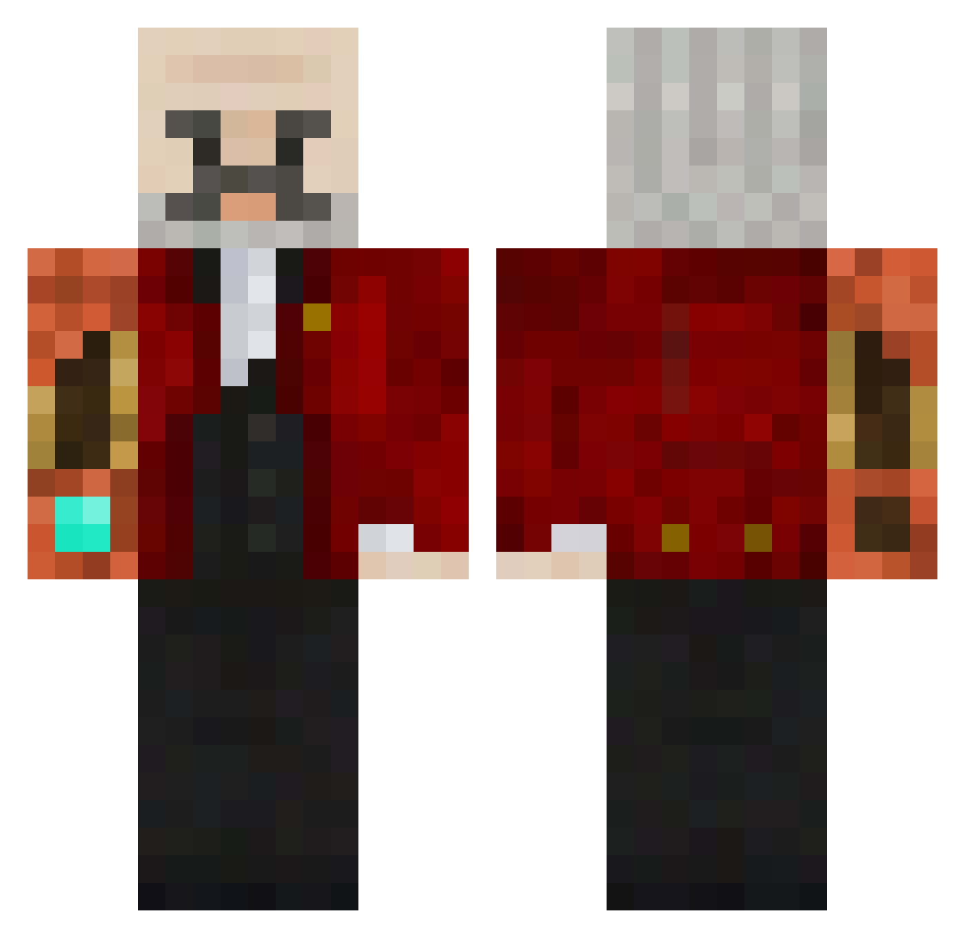 McMarshmallow_yt Minecraft skin, front and back view