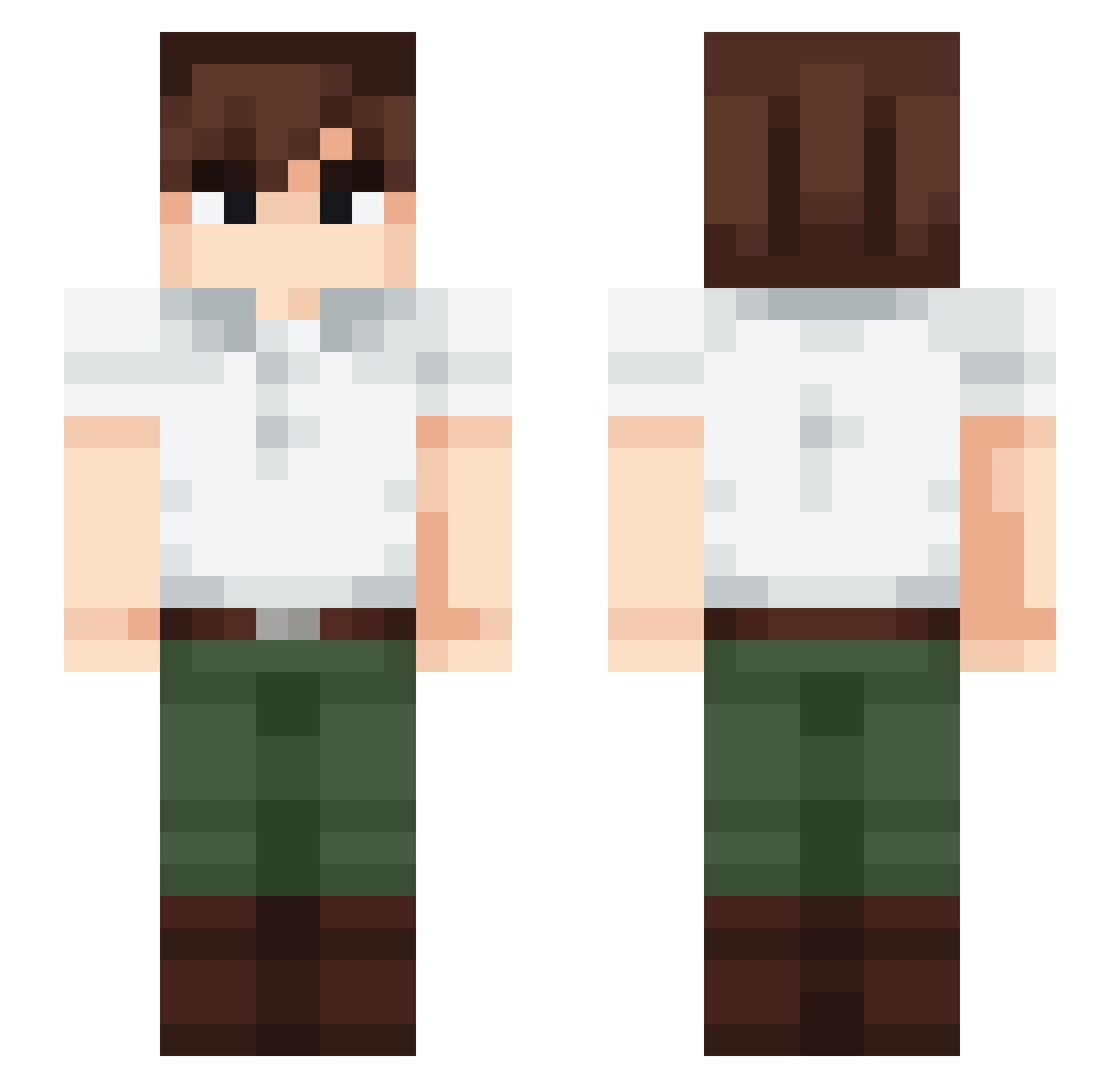 komosabe_ Minecraft skin, front and back view