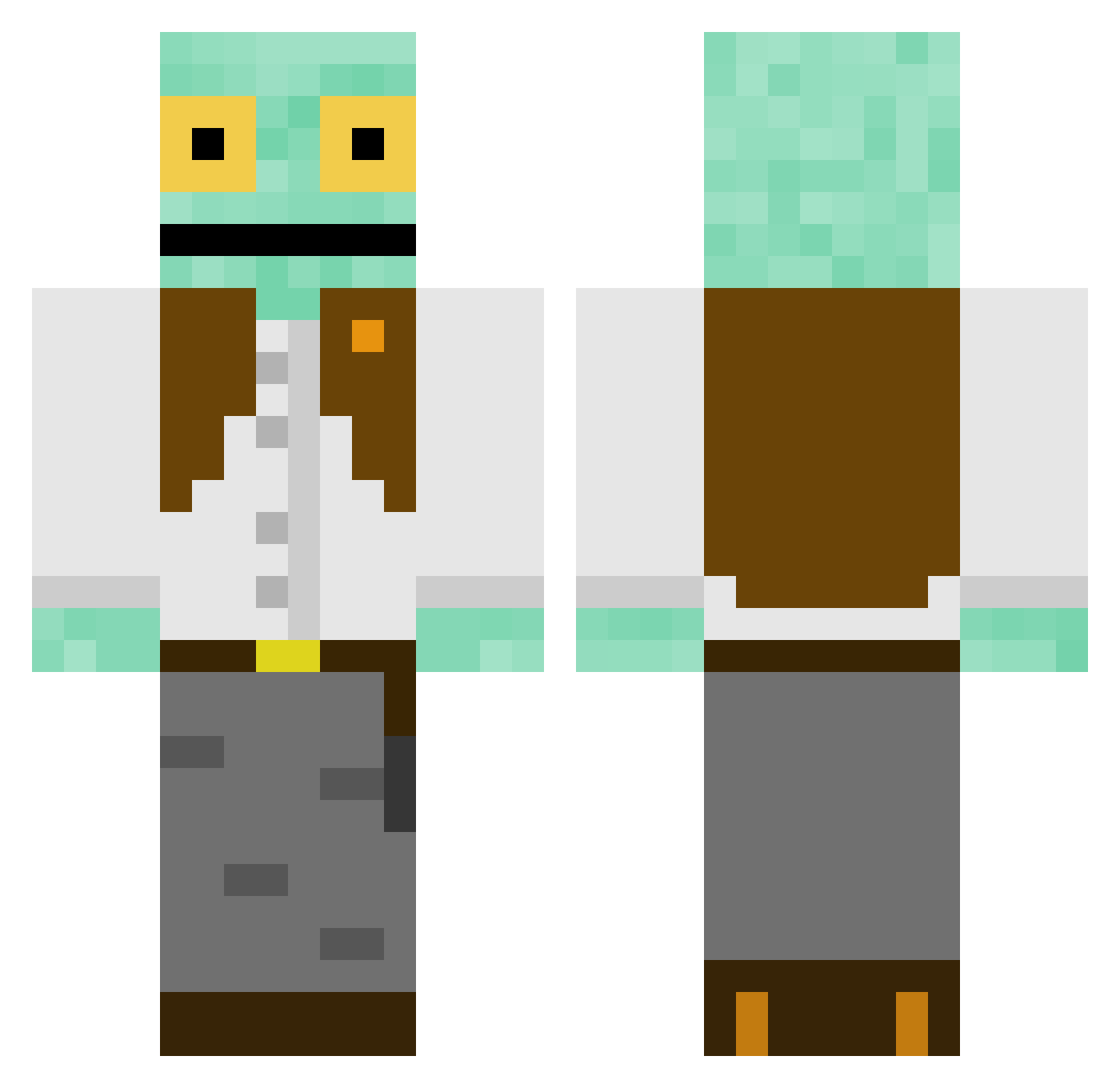 Priem_ Minecraft skin, front and back view