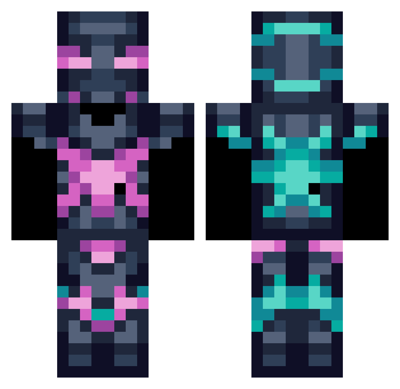 QWERYIP Minecraft skin, front and back view
